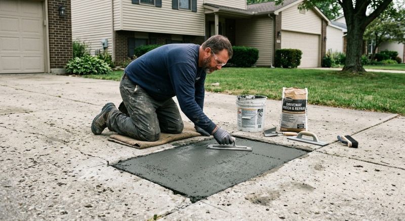Cement Driveway Repair in West Des Moines, IA