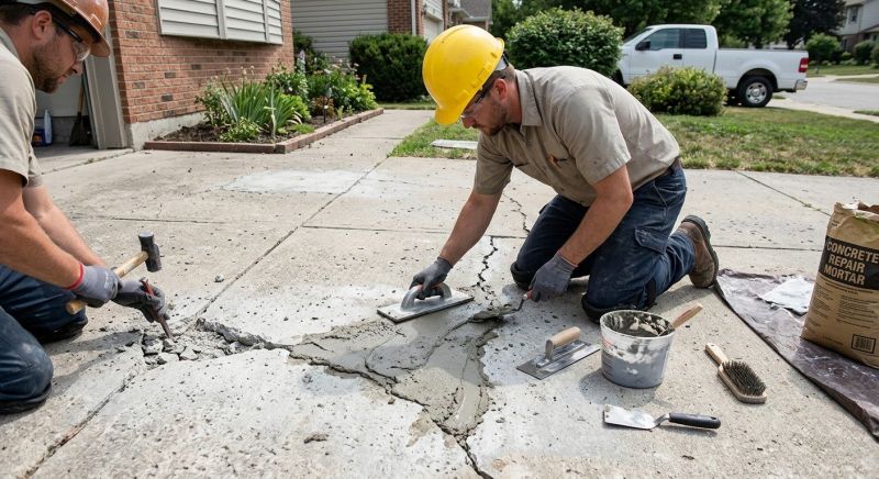 Chipped Concrete Repair in Miami Dade County, FL