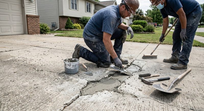 Cracked Slab Repair in Des Moines, IA